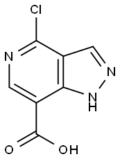 4-氯-1H-吡唑并[4,3-C]吡啶-7-甲酸 结构式