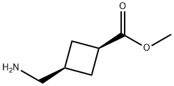 methyl cis-3-(aminomethyl)cyclobutane-1-carboxylate 结构式