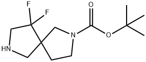 tert-butyl 9,9-difluoro-2,7-diazaspiro[4.4]nonane-2-carboxylate 结构式