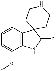 7-甲氧基螺[二氢吲哚-3,4'-哌啶]-2-酮 结构式