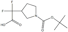 2-(1-BOC-3-吡咯烷基)-2,2-二氟乙酸 结构式