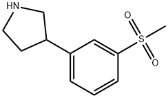3-(3-methanesulfonylphenyl)pyrrolidine 结构式