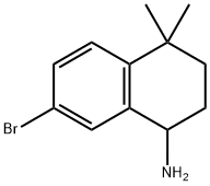 7-BROMO-4,4-DIMETHYL-1,2,3,4-TETRAHYDRONAPHTHALEN-1-AMINE 结构式