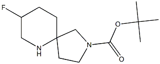 tert-butyl 8-fluoro-2,6-diazaspiro[4.5]decane-2-carboxylate 结构式