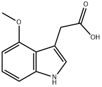 4-甲氧基吲哚-3-乙酸 结构式