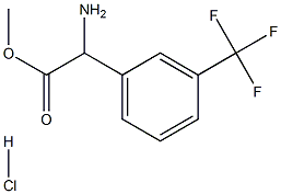 2-氨基-2-[3-(三氟甲基)苯基]乙酸甲酯盐酸盐 结构式