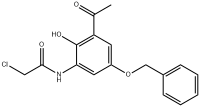 N-(3-乙酰基-5-(苄氧基)-2-羟基苯基)-2-氯乙酰胺 结构式