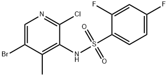 N-(5-bromo-2-chloro-4-methylpyridin-3-yl)-2,4-difluorobenzenesulfonamide 结构式