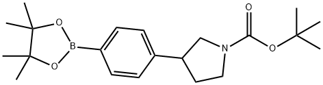 4-(N-Boc-Pyrrolidin-3-yl)phenylboronic acid pinacol ester 结构式