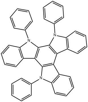 5,6,11-TRIPHENYL-6,11-DIHYDRO-5H-DIINDOLO[3,2-A:2',3'-C]CARBAZOLE 结构式