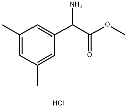 2-氨基-2-(3,5-二甲基苯基)乙酸甲酯盐酸盐 结构式