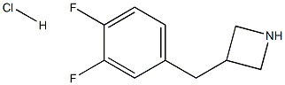 3-[(3,4-difluorophenyl)methyl]azetidine hydrochloride 结构式