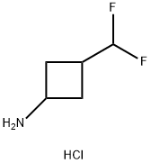 3-(difluoromethyl)cyclobutan-1-amine hydrochloride 结构式