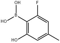 2-氟-6-羟基-4-甲基苯基硼酸 结构式