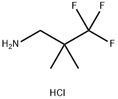 3,3,3-三氟-2,2-二甲基丙-1-胺盐酸盐 结构式