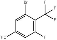 3-溴-5-氟-4-(三氟甲基)苯酚 结构式