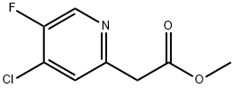 (4-Chloro-5-fluoro-pyridin-2-yl)-acetic acid methyl ester 结构式