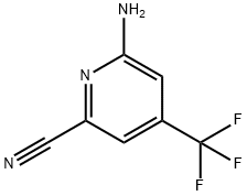 6-amino-4-(trifluoromethyl)picolinonitrile 结构式
