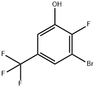 3-Bromo-2-fluoro-5-(trifluoromethyl)phenol 结构式