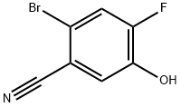 2-溴-4-氟-5-羟基苯甲腈 结构式
