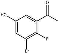 3'-Bromo-2'-fluoro-5'-hydroxyacetophenone 结构式