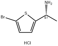 (1R)-1-(5-bromothiophen-2-yl)ethan-1-amine hydrochloride 结构式