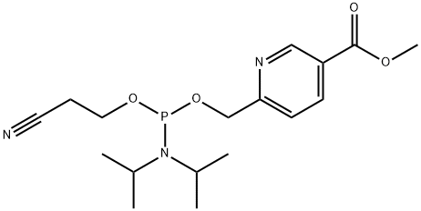 甲基 6-((((2-氰基乙氧基)(二异丙基氨基)膦酰基)氧基)甲基)烟酸酯 结构式