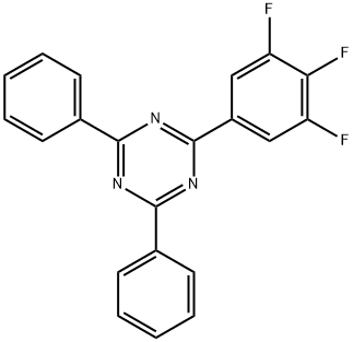 1,4-二苯基-6-(3,4- 5-三氟苯基)-1,3,5-三嗪 结构式