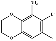 6-溴-7-甲基-2,3-二氢-1,4-苯并二噁己环-5-胺 结构式