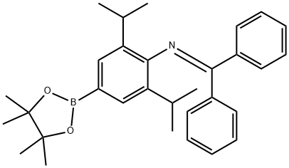 N-(二苯基亚甲基)-2,6-二异丙基-4-(4,4,5,5-四甲基-1,3,2-二氧杂硼烷-2-基)苯胺 结构式