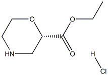 (S)-吗啉-2-甲酸乙酯盐酸盐 结构式