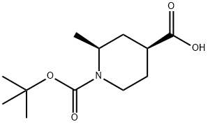 1,4-Piperidinedicarboxylic acid, 2-methyl-, 1-(1,1-dimethylethyl) ester, (2S,4S)- 结构式