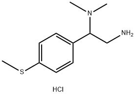 {2-氨基-1-[4-(甲基巯基)苯基]乙基}二甲基胺盐酸 结构式