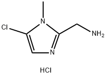 (5-氯-1-甲基-1H-咪唑-2-基)甲胺二盐酸 结构式