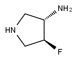 (3R,4R)-4-fluoropyrrolidin-3-amine 结构式