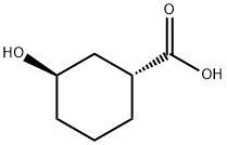 (1R,3R)-3-hydroxycyclohexane-1-carboxylic acid 结构式