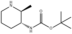 ((2S,3R)-2-甲基哌啶-3-基)氨基甲酸叔丁酯 结构式