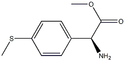 methyl (S)-2-amino-2-(4-(methylthio)phenyl)acetate 结构式