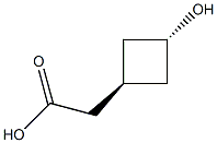 2-[反式-3-羟基环丁基]乙酸 结构式