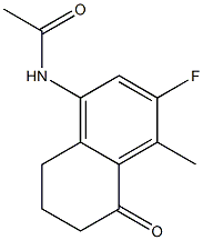 N-(3-氟-4-甲基-5-氧代-5,6,7,8-四氢-1-萘基)乙酰胺 结构式