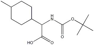 2-((叔丁氧基羰基)氨基)-2-(4-甲基环己基)乙酸 结构式