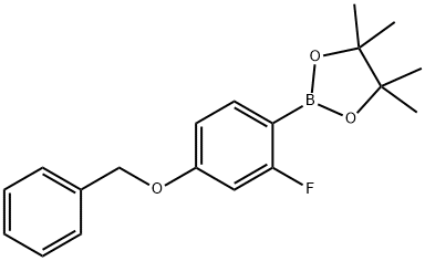 4-(Benzyloxy)-2-fluorophenylboronic acid pinacol ester 结构式