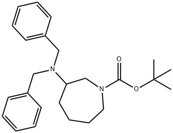 tert-butyl 3-(dibenzylamino)azepane-1-carboxylate 结构式