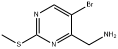 2-(甲硫基)-4-(氨甲基)-5-溴嘧啶 结构式