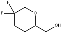 (5,5-二氟四氢-2H-吡喃-2-基)甲醇 结构式
