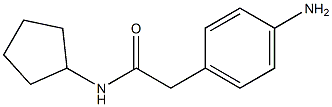 2-(4-aminophenyl)-N-cyclopentylacetamide 结构式