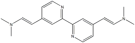 (1E,1'E)-2,2'-([2,2'-联吡啶]-4,4'-二基)双(N,N-二甲基乙烯-1-胺) 结构式