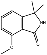 7-甲氧基-3,3-二甲基异吲哚啉-1-酮 结构式