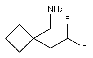 [1-(2,2-difluoroethyl)cyclobutyl]methanamine 结构式
