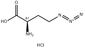 (R)-2-氨基-4-叠氮基丁酸盐酸盐 结构式